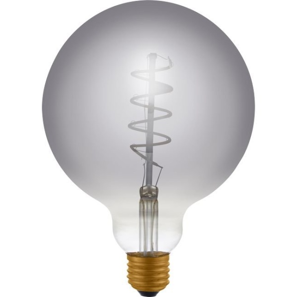 voorkant lamp uit: SPL E27 Fila Globe AX 4.5W Flame Smoke Dimbaar