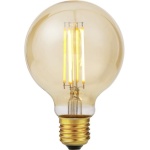 voorkant lamp aan: SPL E27 Fila Globe 6,5W Goud Dimbaar