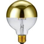 voorkant lamp uit: SPL E27 Fila Globe 95 Kopspiegel Goud 6,5W Extra Warmwit Dimbaar