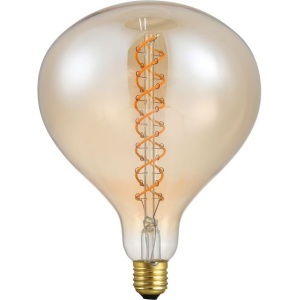 voorkant lamp uit: SPL E27 Fila XXL FLEX 6W Flame Goud Dimbaar