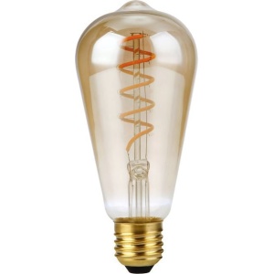 voorkant lamp uit: SPL E27 Edison Lamp AX 4W Flame Goud Dimbaar