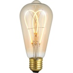 voorkant lamp aan: SPL E27 Flex Rustika Lamp DL 5W Flame Goud Dimbaar