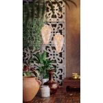 sfeerbeeld twee lampen aan: SPL E27 Fila XXL PINE CONE 4W Flame Goud Dimbaar