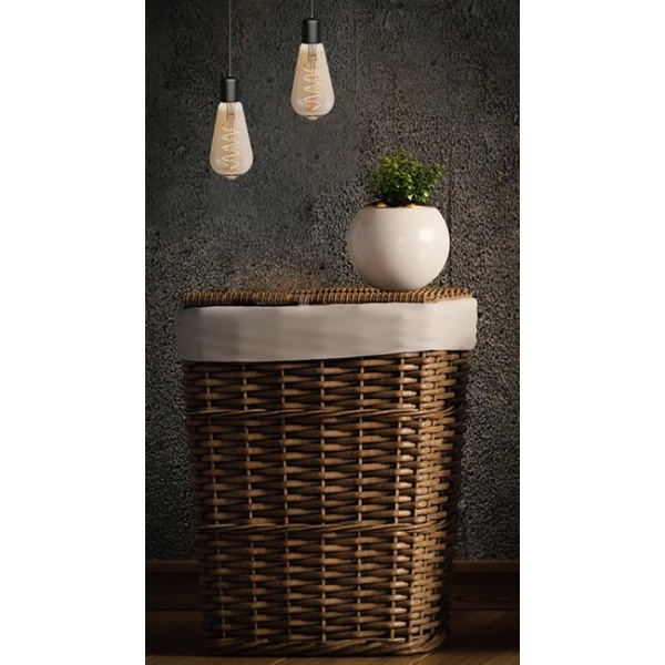 sfeerbeeld twee lampen aan: SPL E27 Edison Lamp AX 4W Flame Goud Dimbaar