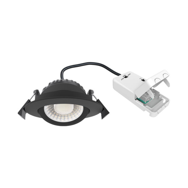 Bedrading met LED Inbouwspot CCT Zwart SLIM-FIT Dimbaar IP65 MIRAN II