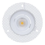 Wit trimless stucframe voor inbouwspot rond 75-80mm