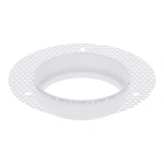 Wit trimless stucframe voor inbouwspots rond met perforatierand