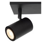 Zwarte metalen plafondspot met GU10 fitting Lucide AMIGO