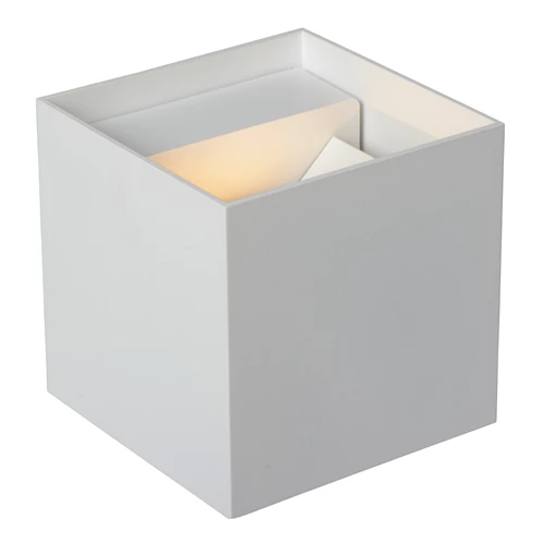 69200-06-31 det1 Wandlamp kubus wit aluminium up down licht IP54 Lucide