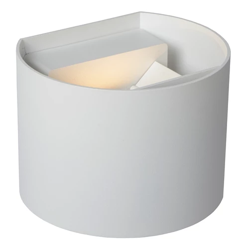 69201-06-31 det1 Wandlamp ovaal wit aluminium up down lichtbundel IP54 Lucide