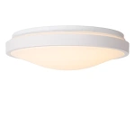 Witte plafonniere met bewegingssensor en matte afwerking 34,8 cm Lucide