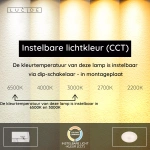 Plafonnière met instelbare lichtkleur van 2200K tot 6500K