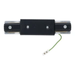 Middenvoeding voor 1-fase rail zwart met aardaansluiting