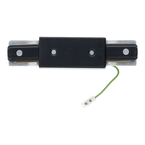 Middenvoeding voor 1-fase rail zwart met aardaansluiting