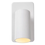 Moderne witte wandlamp met geribbelde cilindervormige kap van Lucide