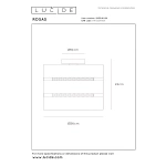 Maattekening plafondlamp Retro Rosas zwart rond van Lucide