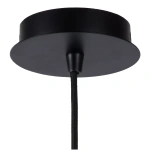 Zwarte hanglamp Lucide 25 cm met ronde plafondkap
