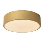 Plafonnière goud messing 20 cm met warmwit licht