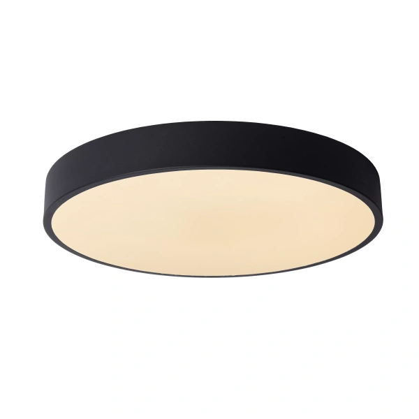 Plafonnière zwart rond 39,5 cm met warmwit licht en StepDim functie