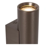 Moderne wandlamp koffiebruin aluminium met up en down lichteffect