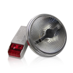G53 AR111 LED spot 12W zilverkleurig dim to warm 45 graden