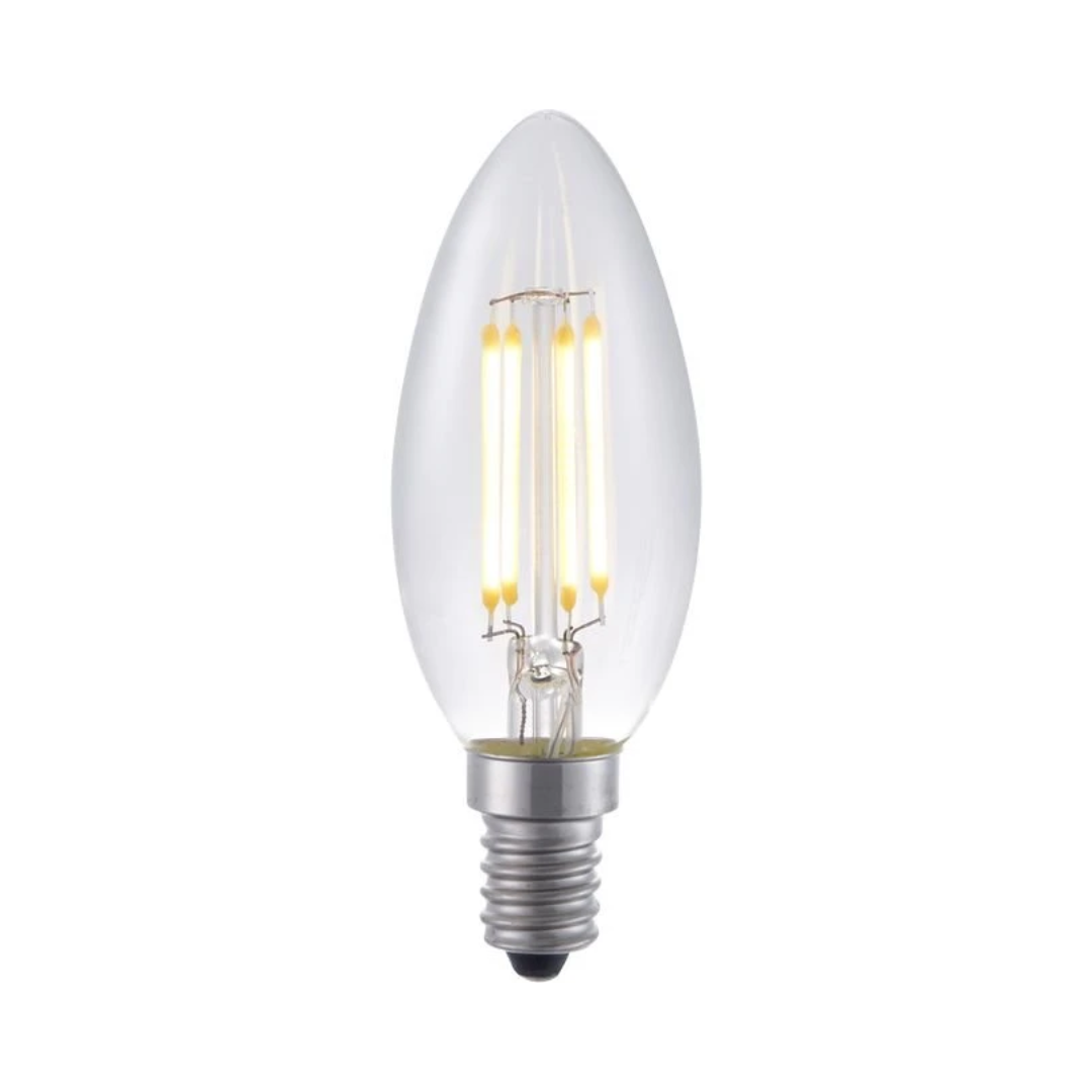 E14 LED lamp helder glas filament warmwit licht