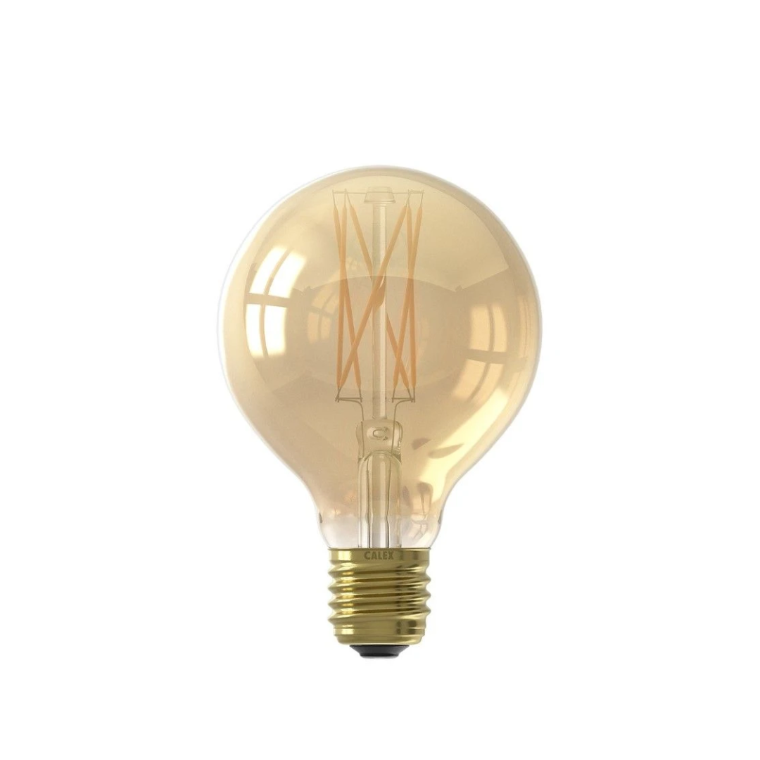 G80 LED lamp amberkleurig glas met E27 fitting