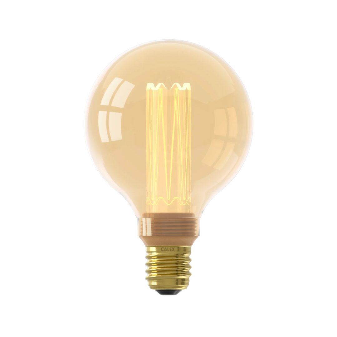 Gouden LED lamp met warme gloed en E27 fitting