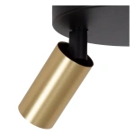 Plafondspot goud messing met zwarte fitting Lucide