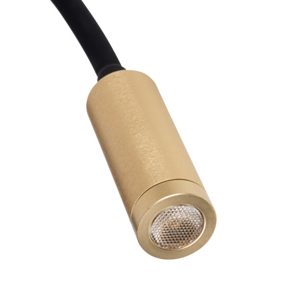 Zwart-gouden bedlamp met warmwit licht 3000K