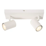 Witte moderne plafondspot met twee verstelbare lichtspots van Lucide