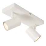 Witte plafondspot met twee verstelbare lichtpunten in moderne stijl Lucide