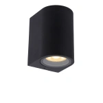 Zwarte moderne wandlamp downlight IP44 van Lucide