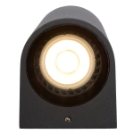 Zwarte moderne wandlamp downlight IP44 Lucide ZARO