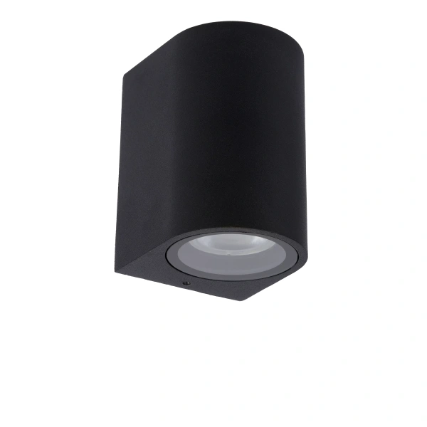 Wandlamp downlight zwart aluminium modern IP44 Lucide