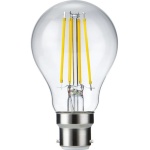 LED peerlamp Ba22d 8W warmwit helder glas dimbaar