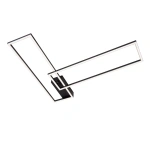 Rechthoekige LED plafonnière zwart met instelbare kleurtemperatuur 2700K 4000K