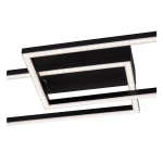 Rechthoekige LED plafonnière zwart met instelbare lichtkleur 2700K tot 4000K