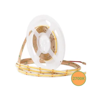 COB ledstrip 5 meter 24V warmwit 2700K vrijknipbaar
