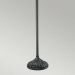 Vloerlamp vintage brons met geribbelde metalen voet Quoizel