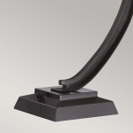 Tafellampvoet bronskleurig met gebogen metalen arm