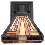 Wandlamp Tiffany glas in bronskleur met geometrisch patroon