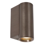 Moderne wandlamp koffiebruin metaal downlight Lucide