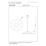 Maattekening hanglamp taupe 9W 2700K dimbaar BLOMSTER Lucide