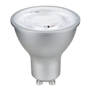 Zilveren GU10 LED spot 6W dimbaar met 40 graden lichtbundel