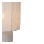Witte tafellamp 20 cm met linnen kap en matte afwerking