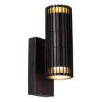 Zwarte moderne wandlamp met op- en neerwaarts licht van Lucide