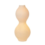 Witte tafellamp 40 cm met geribbelde afwerking Lucide