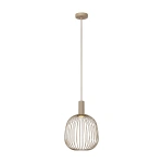 Hanglamp taupe 25 cm met metalen draadkap Lucide