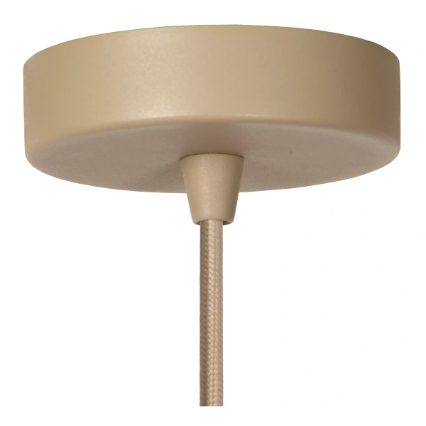 Hanglamp taupe 25 cm met textielsnoer Lucide